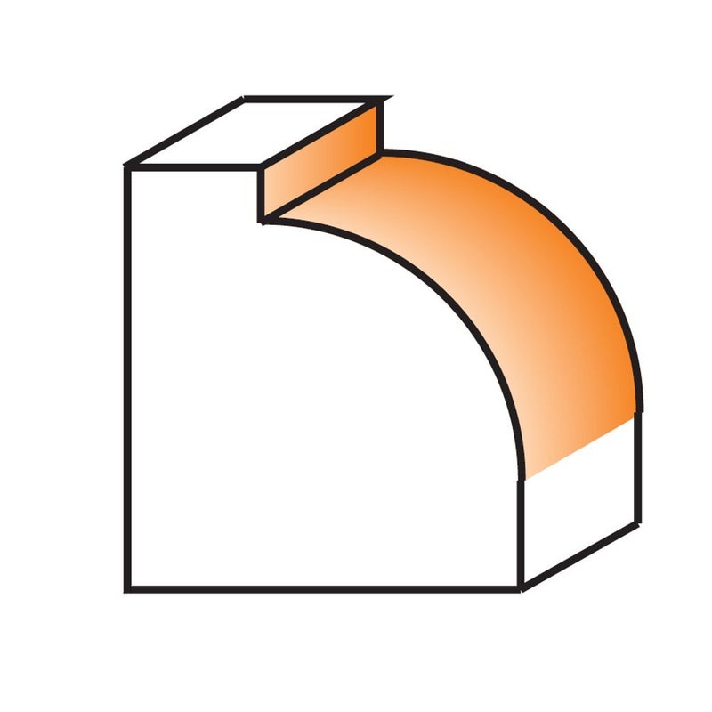 CMT ORANGE TOOLS بت دائري CMT 838.880.11، عمود 1/2 بوصة، نصف قطر 1/2 بوصة، مزود بطرف كربيد - Image 2